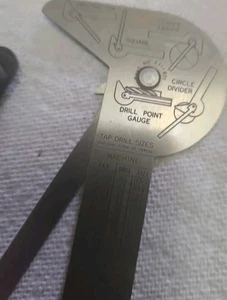 GENERAL Hardware Mfg Co. No.16 Hardware 1937 DRILL POINT GAUGE GAGE RULE w/ case - Bild 1 von 4
