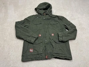 Grizzly Tactical Mens Large Green Hooded Cotton Button Up Pockets Hooded - Picture 1 of 13