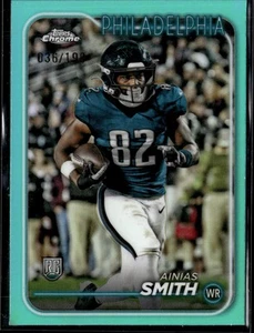 2024 Topps Chrome #286 Ainias Smith Aqua Refractor #/199 - Picture 1 of 2