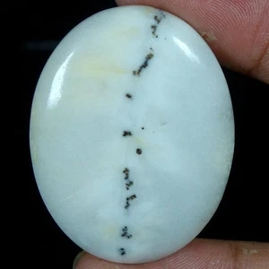 61.85Cts 100% Natural White Solar Quartz Oval Cab Rare Loose Gemstone 42x32x05mm - Picture 1 of 3