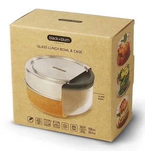 Black+Blum Hochwertig Designer Essen Glas Mittagessen Schale 750ml - Bild 1 von 9