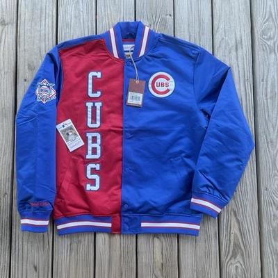 Men's Chicago Cubs Mitchell & Ness Lightweight Satin Jacket Large $150 - Image 1 of 4