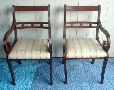PAIR OF 2 BALTMAN AND CO ITALIAN ARM CHAIRS - Image 1 of 4