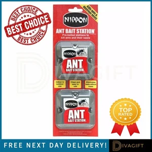 2 x NIPPON ANT STOP KILLER BAIT STATIONS DESTROYS ANTS & NESTS INDOOR OUTDOOR - Picture 1 of 9