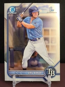 2022 Bowman Chrome - Prospects Dru Baker #BCP-176 1st Bowman RC - Picture 1 of 2