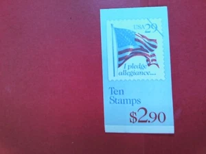 Folleto de estampillas de Estados Unidos - Scott #BK 198 / 1993 bandera de Estados Unidos promesa lealtad - Imagen 1 de 1