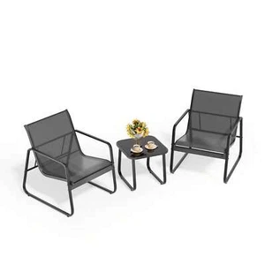 Lofka 3 Pieces Patio Furniture Set, Outdoor Conversation Furniture - Picture 1 of 17