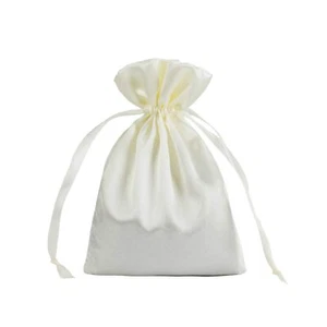30 Stück 5x7 Zoll Beige Satin Gastgeschenk Geschenktüten Schmuck Kordelzug Beutel für Party - Bild 1 von 8