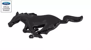 2005-2009 Ford Mustang Black Running Horse Front Grille Emblem Badge 8" - Foto 1 di 3
