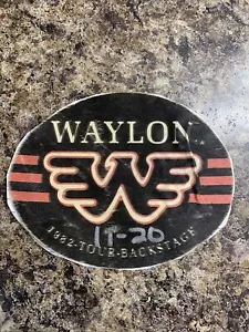 Original WAYLON JENNINGS 1982 Tour Backstage Pass Black and Red Stripes - Picture 1 of 8