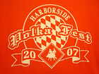 HARBORSIDE POLKA FEST logo large T shirt 2007 Defiance OHIO 15th Annual Polish