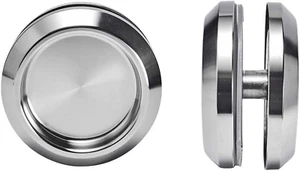 Stainless Steel Shower Glass Door Sliding Knob Bathroom round Back-To-Back Handl - Picture 1 of 12