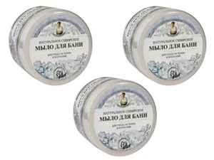 Seife für Sauna und Bad 3x500 ml Agafia natürliche sibirische weiss Körperpflege - Bild 1 von 3