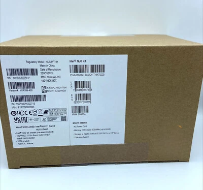 Intel 11 i7 Performance Core NUC11TNHi7 NUC BNUC11TNHi70000 Mini PC Kit Barebone - Image 1 of 4