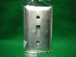 Single light switch wall plate (Stainless steel) - Picture 1 of 2