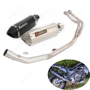 For Yamaha Tenere 700 XTZ07 2019-2025 Full System Header Link Pipe Exhaust Tips - Picture 1 of 14