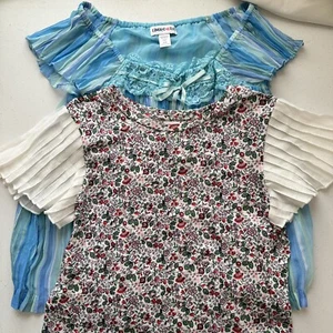 Girls LOT Of 2 Gap And Limited Too Short Sleeves Top Blouse Tee Shirt Size 8 - Picture 1 of 7