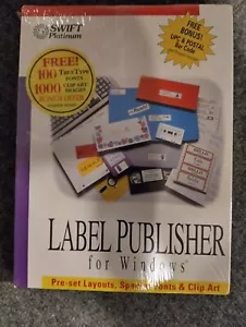 Label Publisher for Windows IBM PC 3.5" Disk Cosmi Swift Platinum New Sealed - Picture 1 of 2