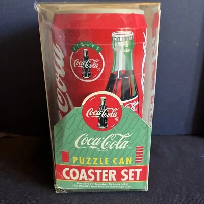 Coca Cola Puzzle Can Coaster Set Vintage Set of 6 Coasters 1995 - Image 1 of 4