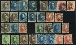 Bélgica #1-16 Colección de Estampillas de Correo del Rey Leopoldo I Europa 1849-1865 Usadas - Imagen 1 de 1