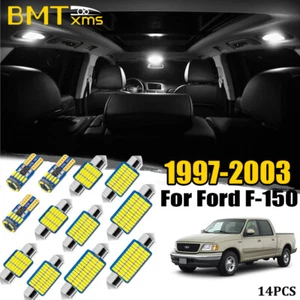 White Map Dome LED Interior Light Package Kit Fits 1997-2003 Ford F150 F-150 250 - Picture 1 of 10