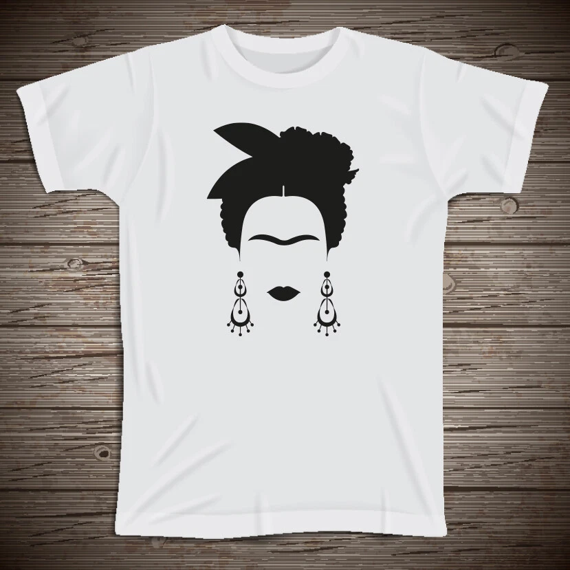 Camiseta Frida Kahlo A - Genial Feminista Arte Gráfico Plantilla Camiseta Blanca Foto 1 de 1