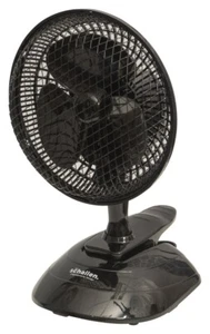 Schallen Portable Small 6'' inch Clip on Office Desktop Desk Fan - White & Black - Picture 1 of 9