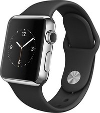 Apple Watch - 42mm - Stainless Steel - Black Sport Band with extras