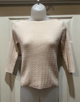 Willi Smith Women’s Beige 3/4 Sleeve Knit Sweater - Image 1 of 4