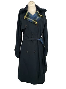 Abercrombie & Fitch NWT Navy Blue Trench Coat Womens Size S - Picture 1 of 16