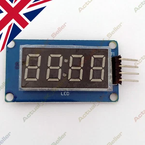 🇬🇧 0.36” 9mm 4-digit 7-segment display, TM1637 backpack, 5 V for eg Arduino - Picture 1 of 2