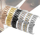 Replacement Strap Metal Stainless Steel Watch Band Curved Solid Clasp Bracelet