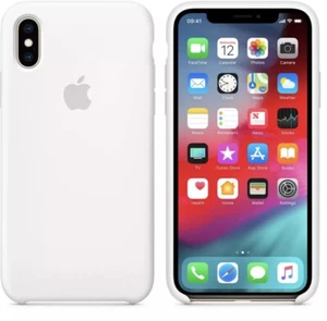 APPLE GENUINE SILICONE CASE FOR IPHONE XS MAX RETAIL - White - Picture 1 of 5