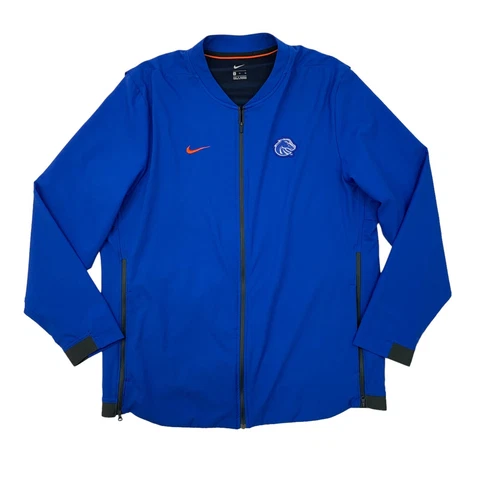 Nike Boise State Broncos Jacket Mens XL Extra Large Blue Full Zip Sports Warm Up Cover