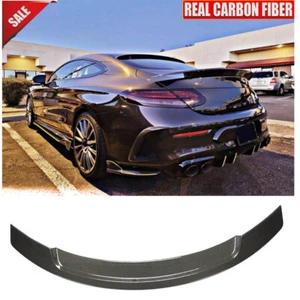100% REAL Carbon Rear Trunk Spoiler Wing Benz W205 C205 C300 C63 AMG Coupe 15-21 - Bild 1 von 12