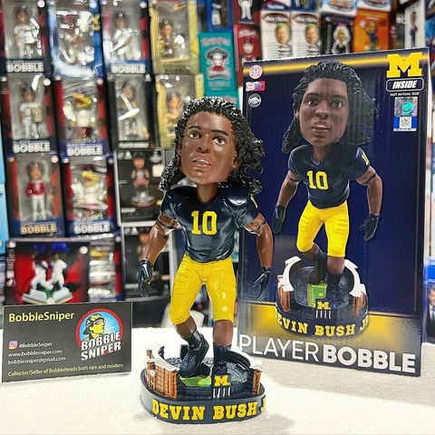 DEVIN BUSH JR Michigan Wolverines "Legends of The Big House" NCAA Bobblehead Cover