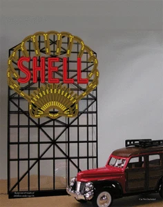 LETRERO ANIMADO DE NEÓN A ESCALA O DE NEÓN SHELL GAS PARA CARRETERA/ROOOFTOP - ¡LUCES, FLASHES Y MÁS! - Imagen 1 de 1