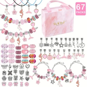 1 Set Jewelry Beads Bracelet Making Kit Spacer Flat Beads for kids Jewelry US - Picture 1 of 11