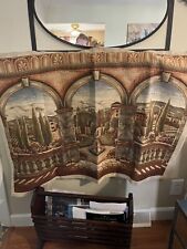 Large 25” x 62” Vintage Lined Italian Tapestry Wall Hanging Art