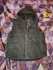 Wrangler Workwear Kapuzenweste Jacke Herren 2XL schwarz Baumwolle Canvas strapazierfähig - Bild 1 von 10