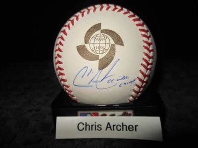 克里斯·阿彻签名 2017 年世界棒球经典球 - 美国队带冠军 - 罕见! — 第 1/4 张图片