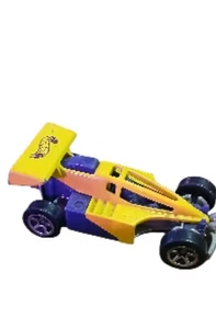 1999 HOT WHEELS SHOCK FACTOR OFF ROAD RACER YELLOW PURPLE DIECAST CAR - Picture 1 of 4