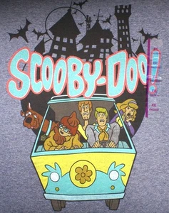 T-shirt SCOOBY DOO Shaggy & Mystery Machine Van blu, taglia 2XL XXL, NUOVA - Foto 1 di 2