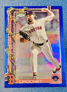 2025 Topps Chrome Holiday Garrett Crochet Blue Foil Short Print /199 - Bild 1 von 3