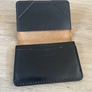 Vintage Porter Japan Black Leather Slim Wallet Card Holder - Picture 1 of 20