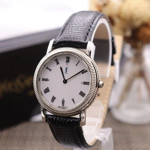 Saint Laurent Quarzuhr Armbanduhr YSL Cassandra Silber Damen Auth - Bild 1 von 24