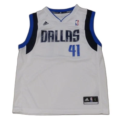 Camiseta Adidas Dallas Mavericks Dirk Nowitzki 41 para mujer talla grande (14-16) Foto 1 de 2