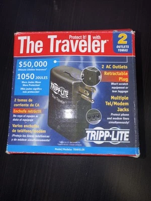Tripp•Lite Traveler 1050 Joules Retractable Plug Portable Surge Protector - Image 1 of 2