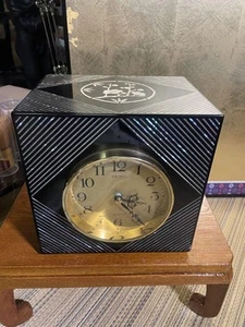 SEIKO mother-of-pearl table clock Showa Retro Clock Antique Vintage - Picture 1 of 7