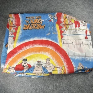 Sábana bajera WWF Hulk Hogan Rock N Wrestling cama doble 1985 hombre cueva nostalgia - Imagen 1 de 6